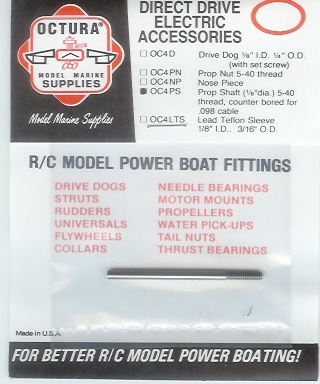 OCTURA 2" x 1/8" OD. (.125") S/s shaft